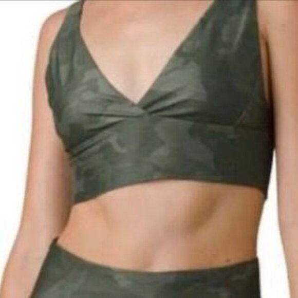 NWT prAna Layna Brami Sage Camo Bralette Sage Green Size Small new - Picture 1 of 8